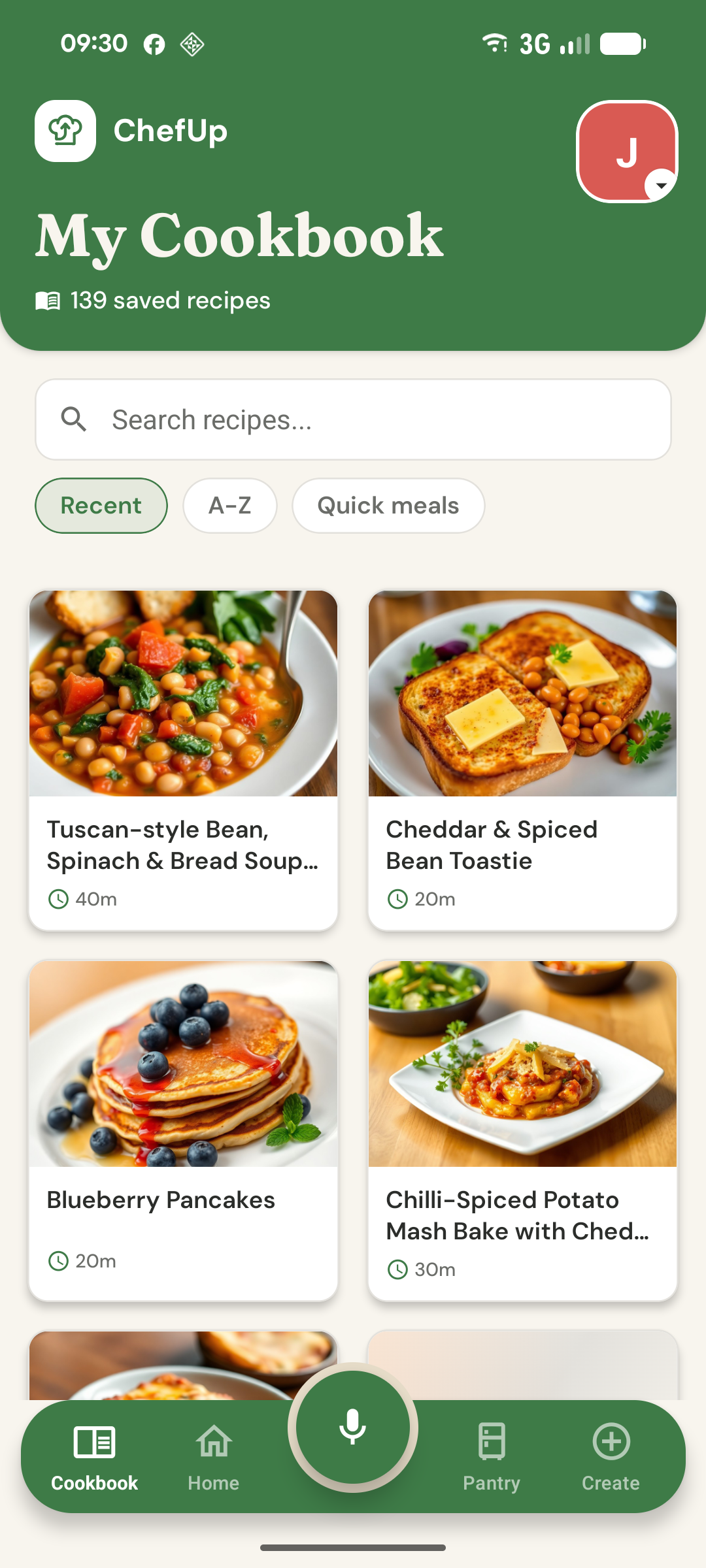 My Cookbook of saved recipes with beautiful photos